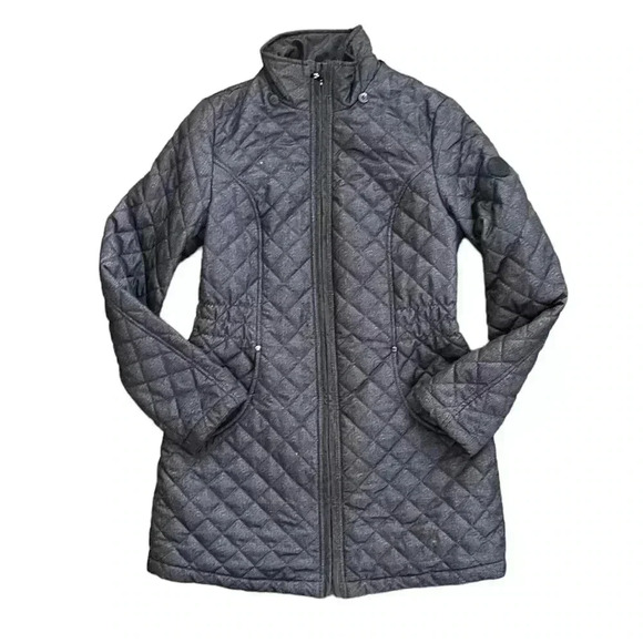 Laundry by Shelli Segal | Mystic Blue Princess-Seam Quilted Puffer Jacke… - Picture 3 of 7